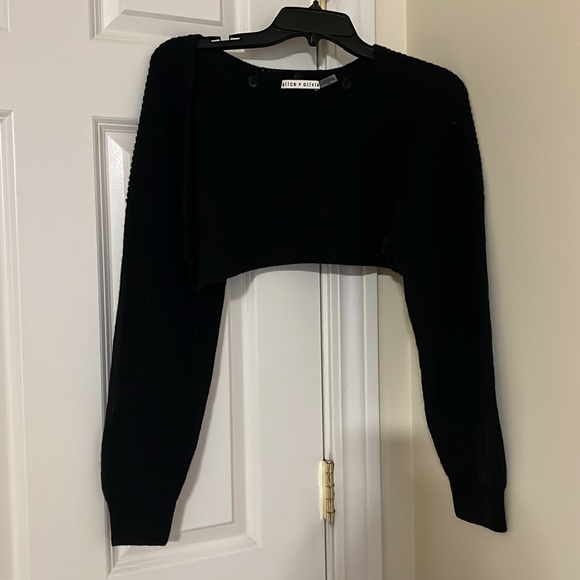 New Alice + Olivia 2 piece Black Shrug Sweater Set -Size S - Picture 6 of 8